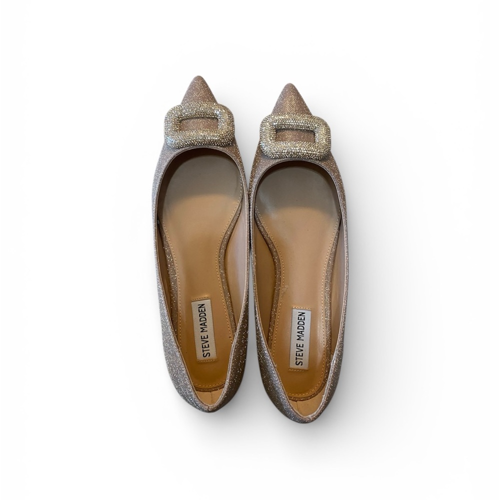 Steve Madden Women's Sparkling Flats - Silver and Tan